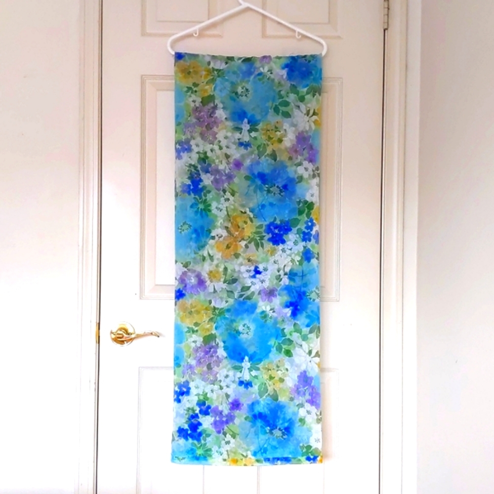 NWOT. Multicolor Floral Sheer Curtain One Piece.